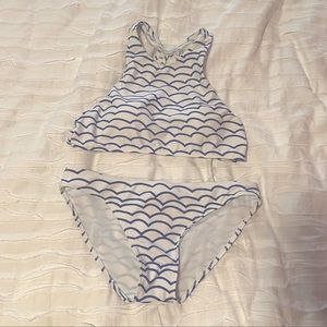 Cupshe Blue & White Bikini